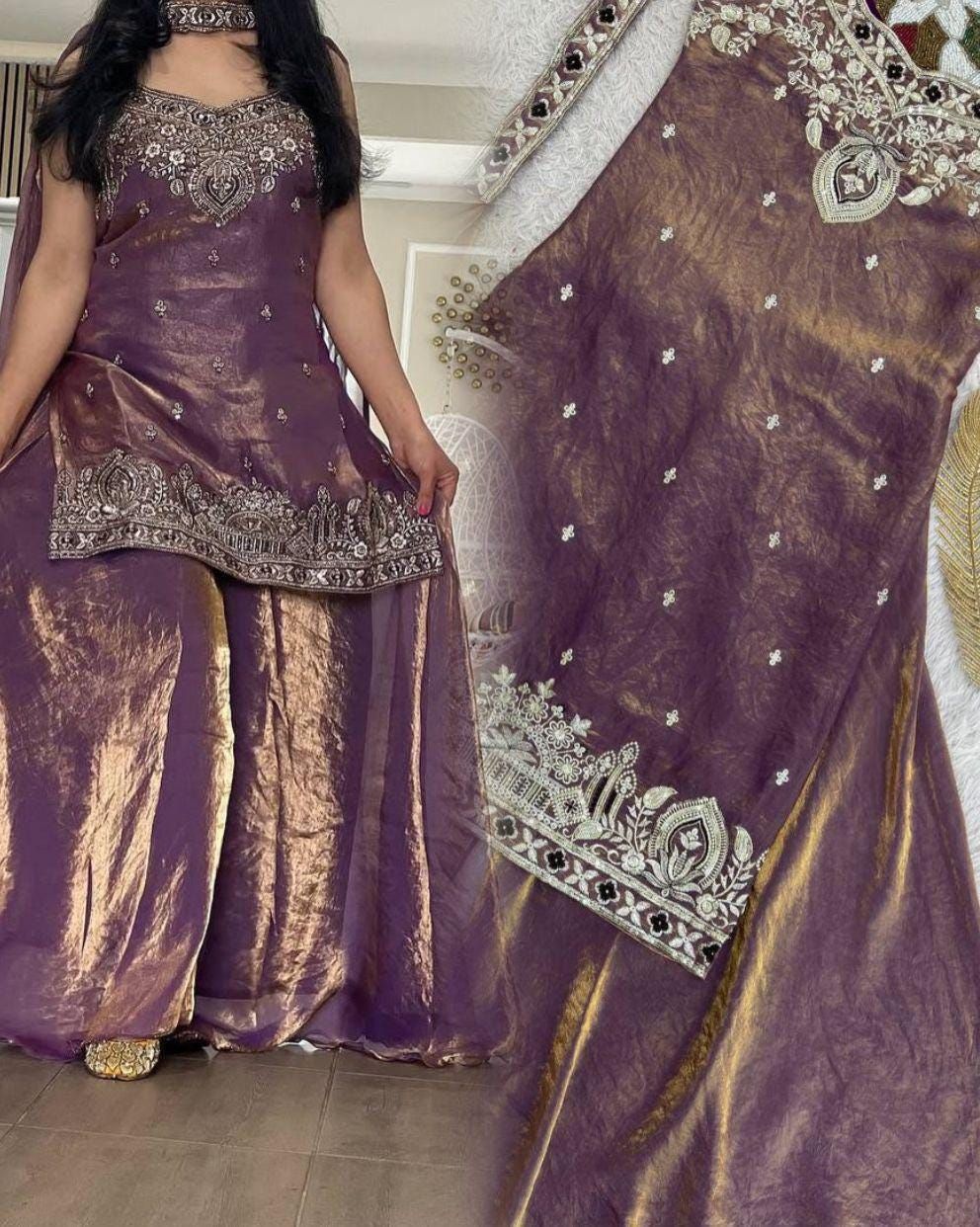 Maroon Anarkali